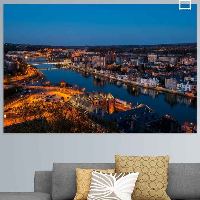 Wanddecoratie - Nacht in Namur (België)
