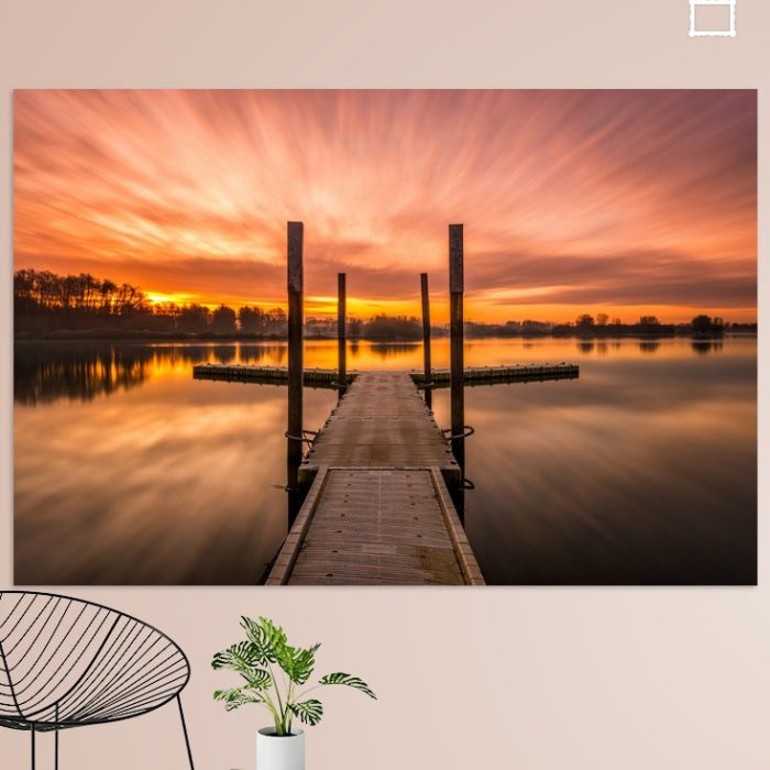 Wanddecoratie -Zonsopgang Schulensmeer (België)