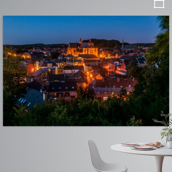 Wanddecoratie - Avondzicht op Diest (Belgie)