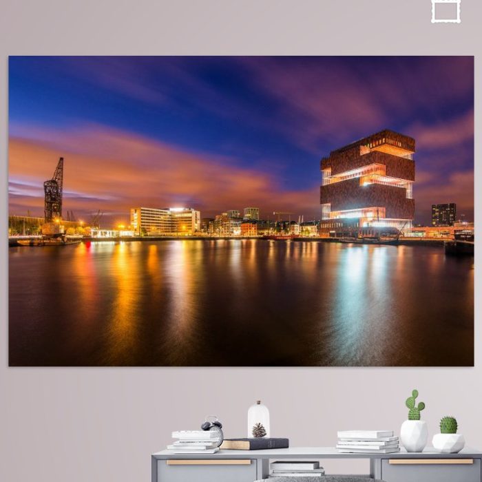 Wanddecoratie - Avond bij het MAS in Antwerpen (België)